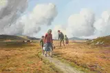 On the Way to the Turf by Charles McAuley, oil on canvas, offered Jan 2022