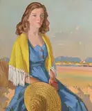 Robert Taylor Carson, Portrait of Mrs M. O'Callaghan, oil on canvas