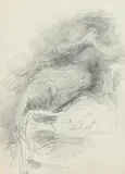 Lily Yeats by John Butler Yeats, 1901, pencil on paper, sold Jan 2022