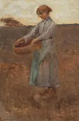 William Lee Hankey, Sowing the Crop, watercolour