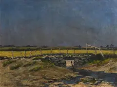 John Crampton Walker, Evening Landscape, oil on canvas