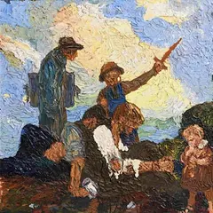 Christopher Campbell, The Forgotten Man, oil on board