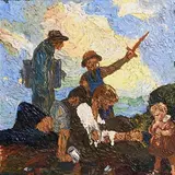 Christopher Campbell, The Forgotten Man, oil on board