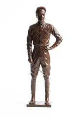 William M. Newton, Lester Piggott, bronze - numbered 27 from an edition of 30 (maquette for the life size sculpture)