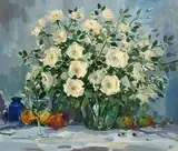 Joop Smits, Still Life - Fruits and Flowers
