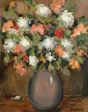 Gladys Maccabe, Still Life - Vase of Flowers, oil on board