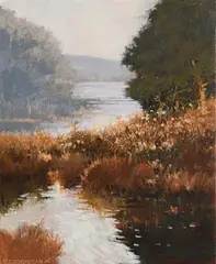 Hidden Stream II by Trevor Geoghegan, 1994, oil on canvas, sold Jan 2022