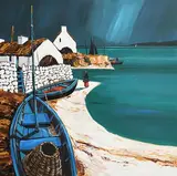 The Emerald Inlet, West of Ireland by J.P. Rooney, oil on board, sold Jan 2022