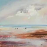 Seaside Days by Paula McKinney, oil on board, sold Jan 2022