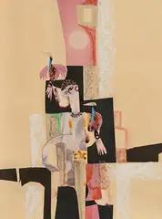 Manus Walsh, Boutique, collage and mixed media on card