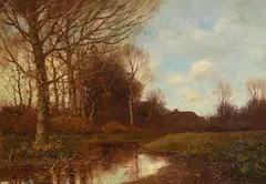 Woodland Stream by Pieter ten Cate, oil on canvas, offered Jan 2022