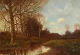 Pieter ten Cate, Woodland Stream, oil on canvas