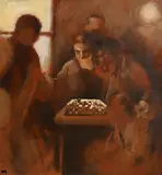 Noel Murphy, Chess Players, 1994, oil on board