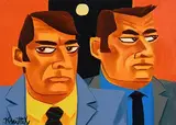 The Bodyguards by Graham Knuttel, oil on canvas, sold Jan 2022