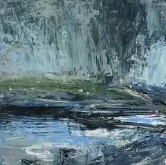 The Gearagh Study by Donald Teskey, 2008, acrylic on paper, sold Nov 2021