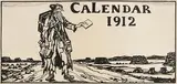 The Bog Road 1912 (Calendar) by Jack Butler Yeats, black ink and graphite on cardboard, sold Nov 2021
