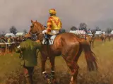 Peter Curling, The Parade Ring, oil on canvas