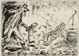 Jack Butler Yeats, An Old Woman Stirred the Cauldron with a Large Iron Spoon