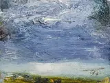 Melita Denaro, Curates Cattle Grazing, Low and Still Beneath an Approaching Storm, 2004, oil on board