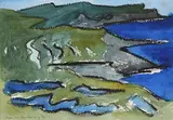 Seán McSweeney, Shoreline Inishbofin, 1992, gouache on card