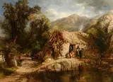 Frederick Henry Henshaw, An Irish Home in the Mountains of Kerry, oil on canvas