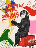 Thierry Guetta, Everyday Life, 2020, unique silkscreen with spray, acrylic and paint on wove paper