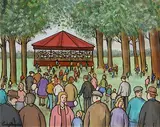 The Merry-Go-Round in the Park by Gladys Maccabe, oil on board, offered Nov 2021