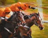 Mark O'Neill, Drive to the Line, 2004, oil on board