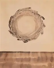 Fire Ball by Patrick Scott, mixed media on paper, sold Nov 2021