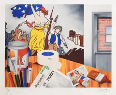 Robert Ballagh, My Studio, 1969, limited edition screenprint - artist's proof aside from an edition of 75