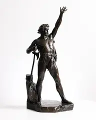 John Henry Foley, Caractacus, 1860, copper with dark brown patina