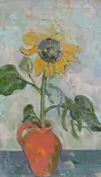 Stella Steyn, Sunflower, oil on canvas