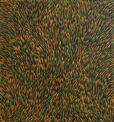 Bush Medicine Dreaming by Gloria Petyarre, 2007, acrylic on Belgian linen, sold Nov 2021