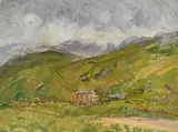 Estella Solomons, Landscape with House from the Artist's Studio