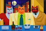 Cat Nip by Graham Knuttel, oil on canvas, sold Nov 2021