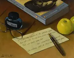 Padraig Lynch Irish, Garden of the Golden Apples (2008) (Patrick Kavanagh), oil on canvas board