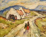 Marjorie Henry, Connemara Village, oil on board