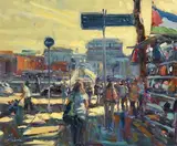 Ha'penny Bridge, Dublin by Norman Teeling, oil on board, sold Nov 2021
