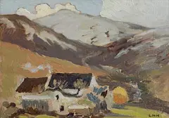 Mountain Farm, Achill by Letitia Marion Hamilton, oil on board, sold Nov 2021