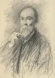 Self Portrait by John Butler Yeats, 1905, pencil drawing, sold Oct 2021