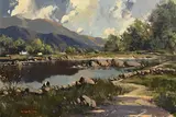Lough Mask, Connemara by George K. Gillespie, oil on canvas, sold Oct 2021
