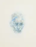 Image of Samuel Beckett by Louis le Brocquy, 1992, watercolour, sold Oct 2021