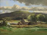 Coastal Homestead, West of Ireland by Maurice Canning Wilks, oil on canvas, sold Oct 2021