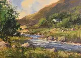 Glendun River, Near Cushenden by George K. Gillespie, oil on canvas, sold Oct 2021