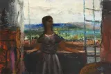 Daniel O'Neill, Before the Open Window, oil on board