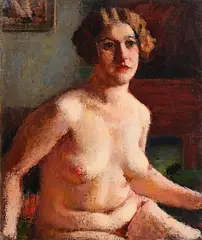 Roderic O'Conor, Seated Nude, c.1923-26, oil on canvas