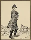 The Huntsman by Jack Butler Yeats, pen and ink on paper, sold Oct 2021