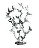 Autumn Birds by John Behan, unique bronze on marble base, sold Oct 2021