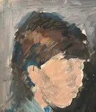 Basil Blackshaw, Portrait of Jude, oil on board