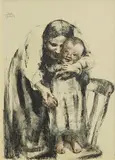 William Conor, The Heart's Blessing, wax crayon on paper